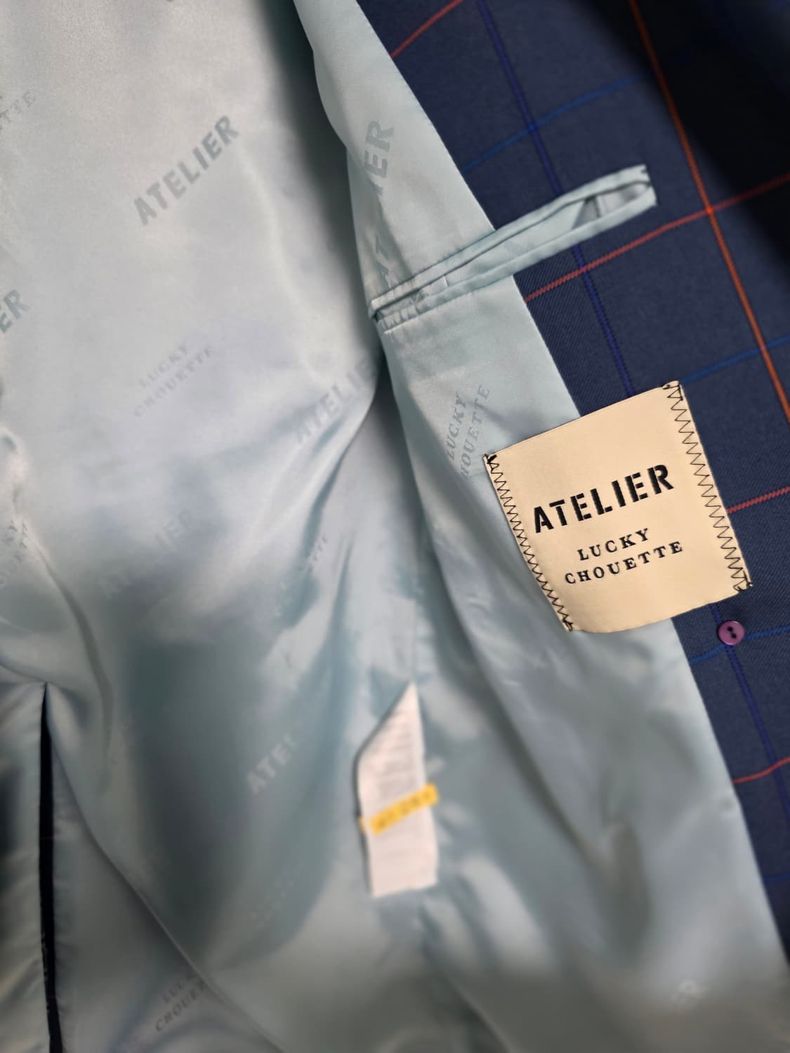 럭키슈에뜨 아뜰리에 체크 더블자켓 ㅡ36사이즈 상품이미지6