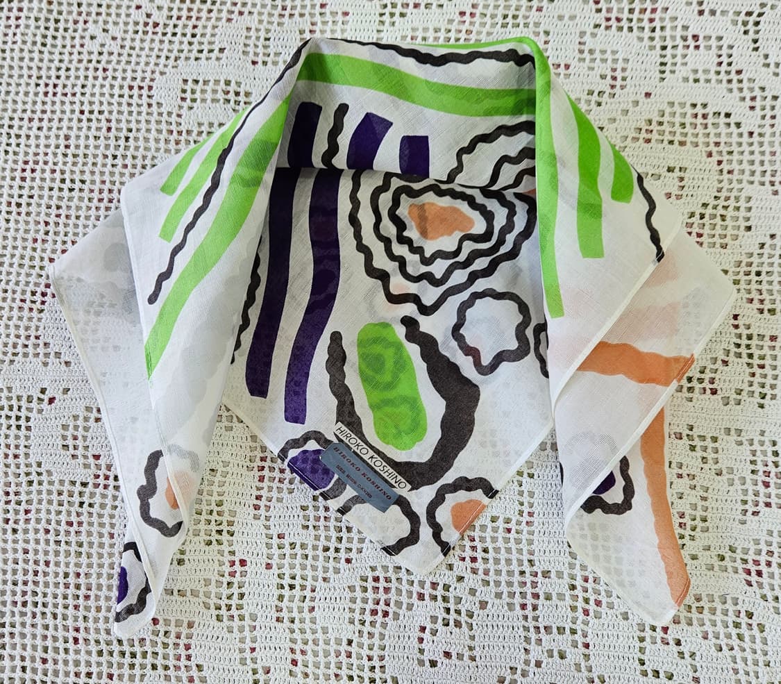 HIROKO KOSHINO 아트 패턴 손수건 상품이미지2