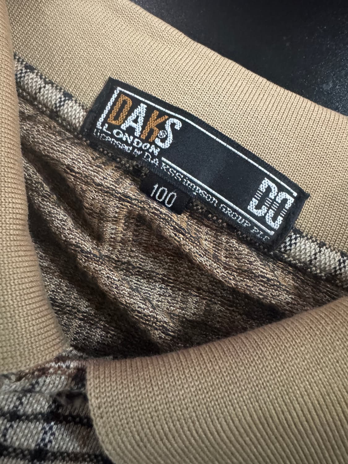 닥스 daks 시그니처 체크 긴팔 카라티 L 상품이미지3