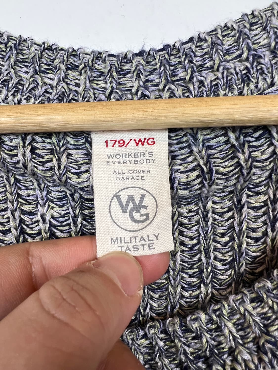 T150 WORKER'S EVERYBODY 회색 브이넥 니트 FREE 상품이미지3