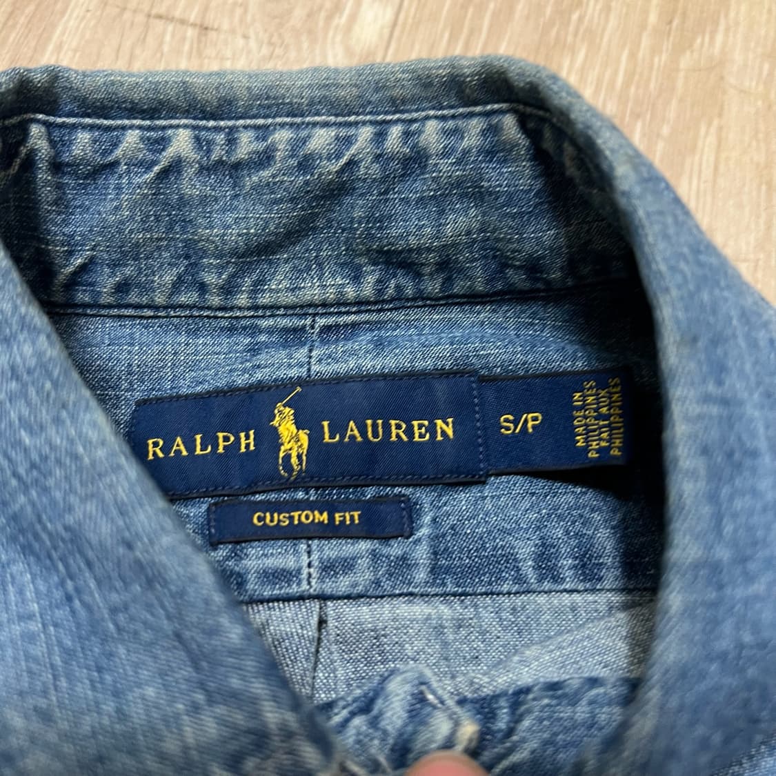 폴로 랄프로렌 커스텀핏 청남방 데님셔츠 S/90 상품이미지5