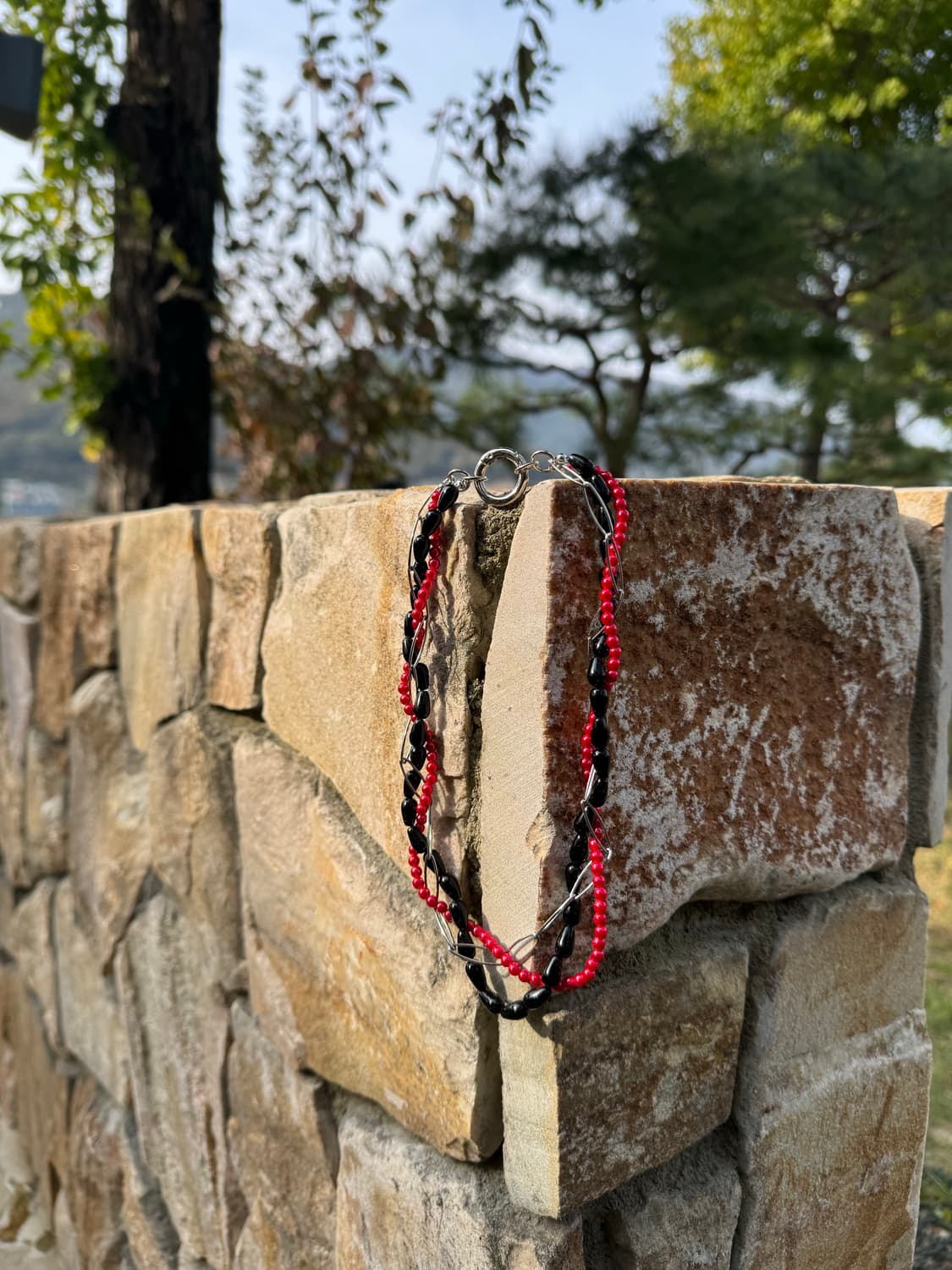 다비즈 빨간진주 써지컬 목걸이 상품이미지4