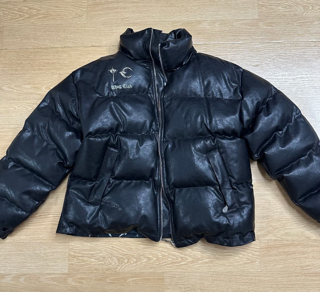 떠그 클럽 레더 퍼퍼 자켓 블랙 3사이즈 상품이미지2