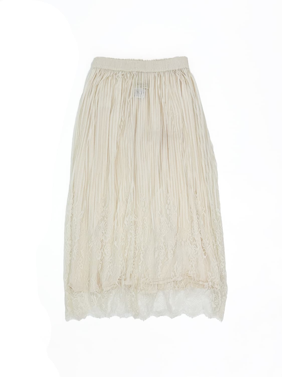 Goa Pleated Bending Lace Skirt /Os 상품이미지2