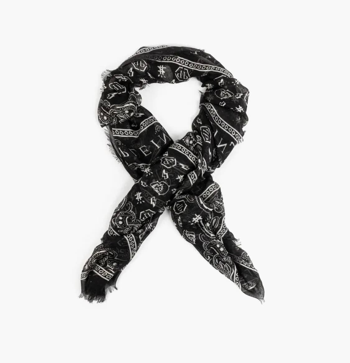 (OS) 필립플레인 모달 실크 달러 머플러 블랙 상품이미지9