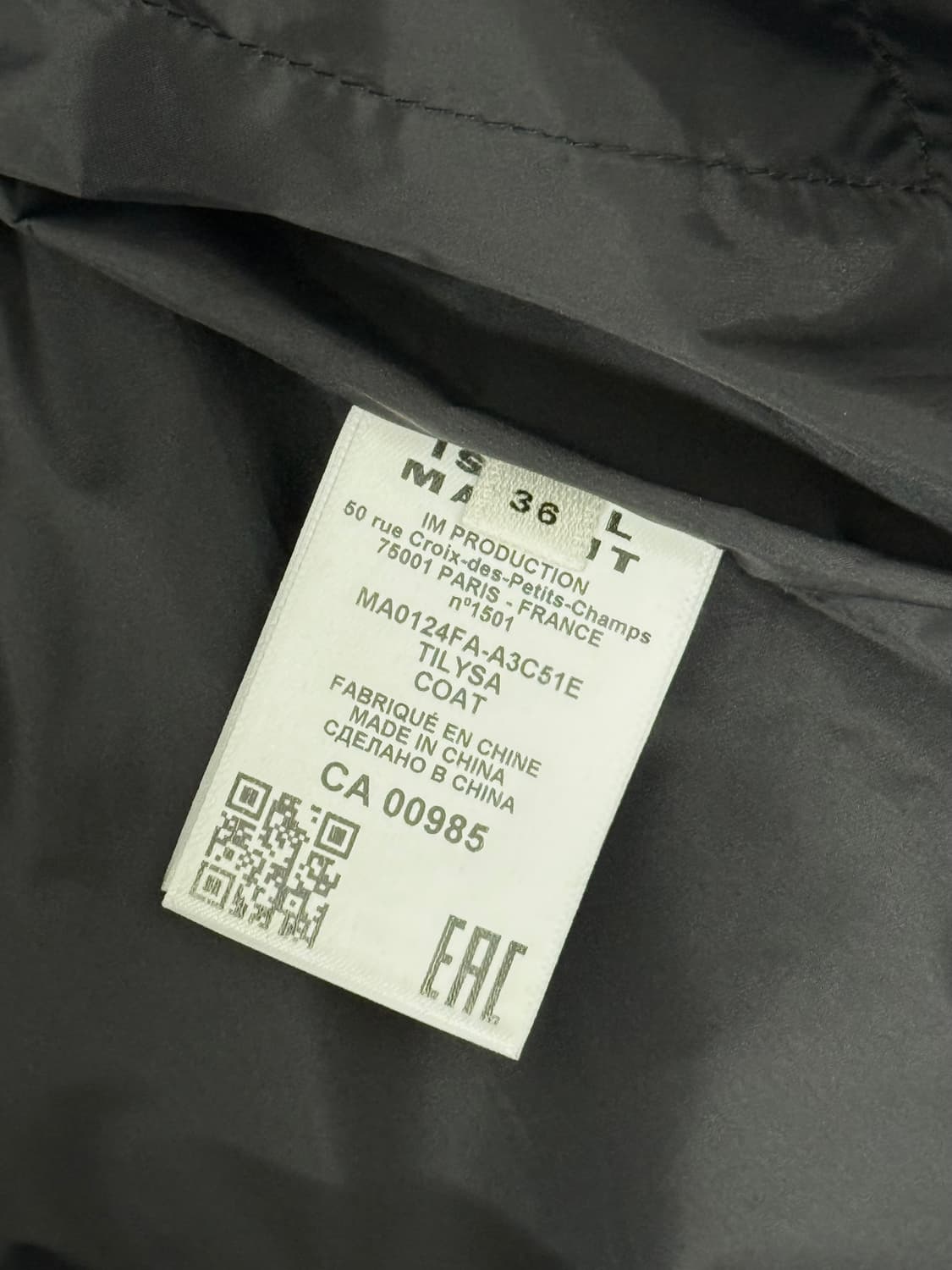 [36] 이자벨마랑 틸리사 푸퍼 패딩 블랙 상품이미지4