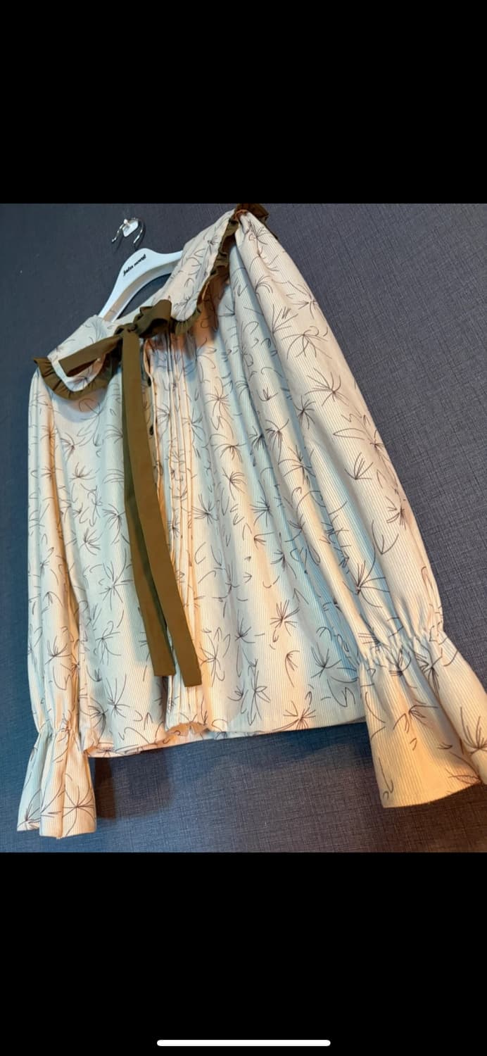 빅 카라 블라우스 아이보리 Japan 상품이미지2