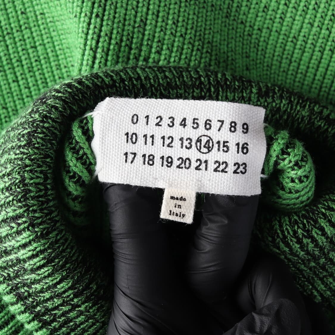 메종 마르지엘라 21FW 카라 니트 집업 가디건 그린 상품이미지3
