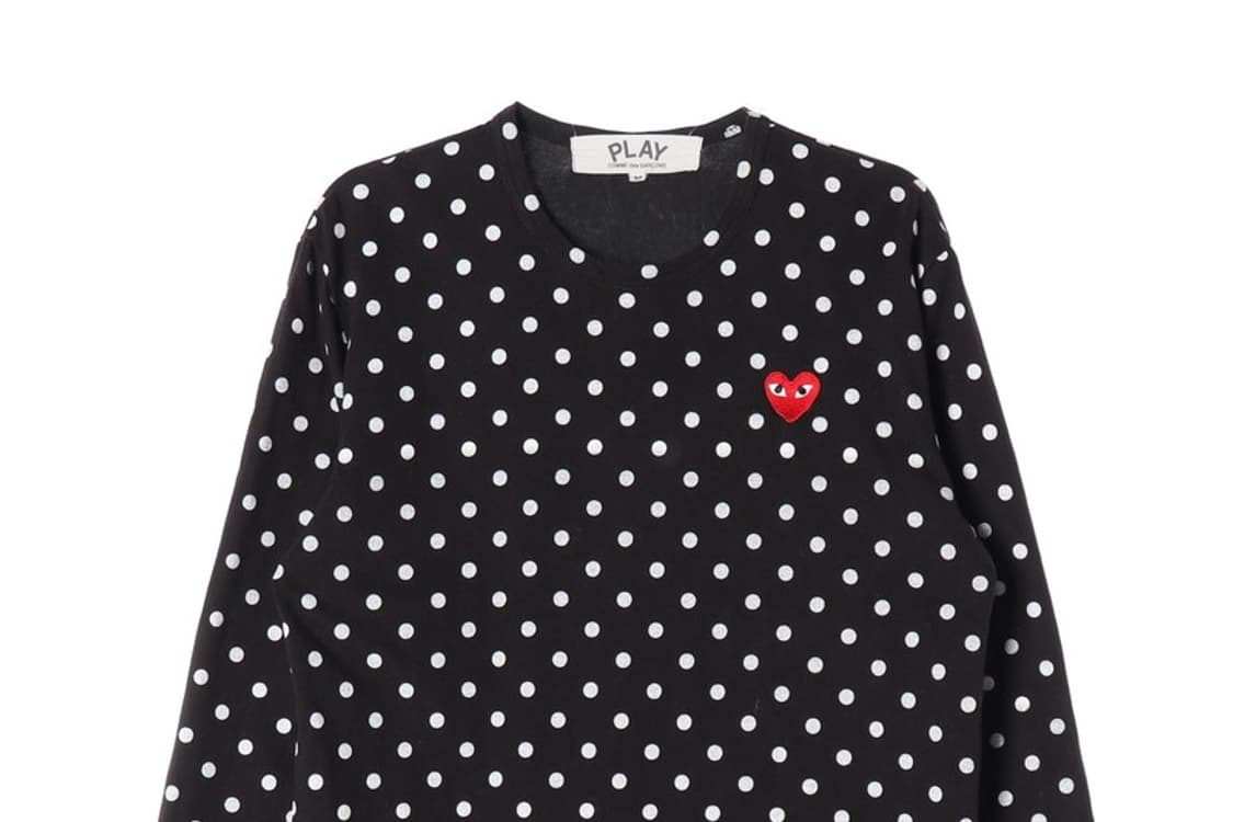 꼼데가르송 플레이 폴카 도트 레드 와펜 롱슬리브 M 상품이미지3