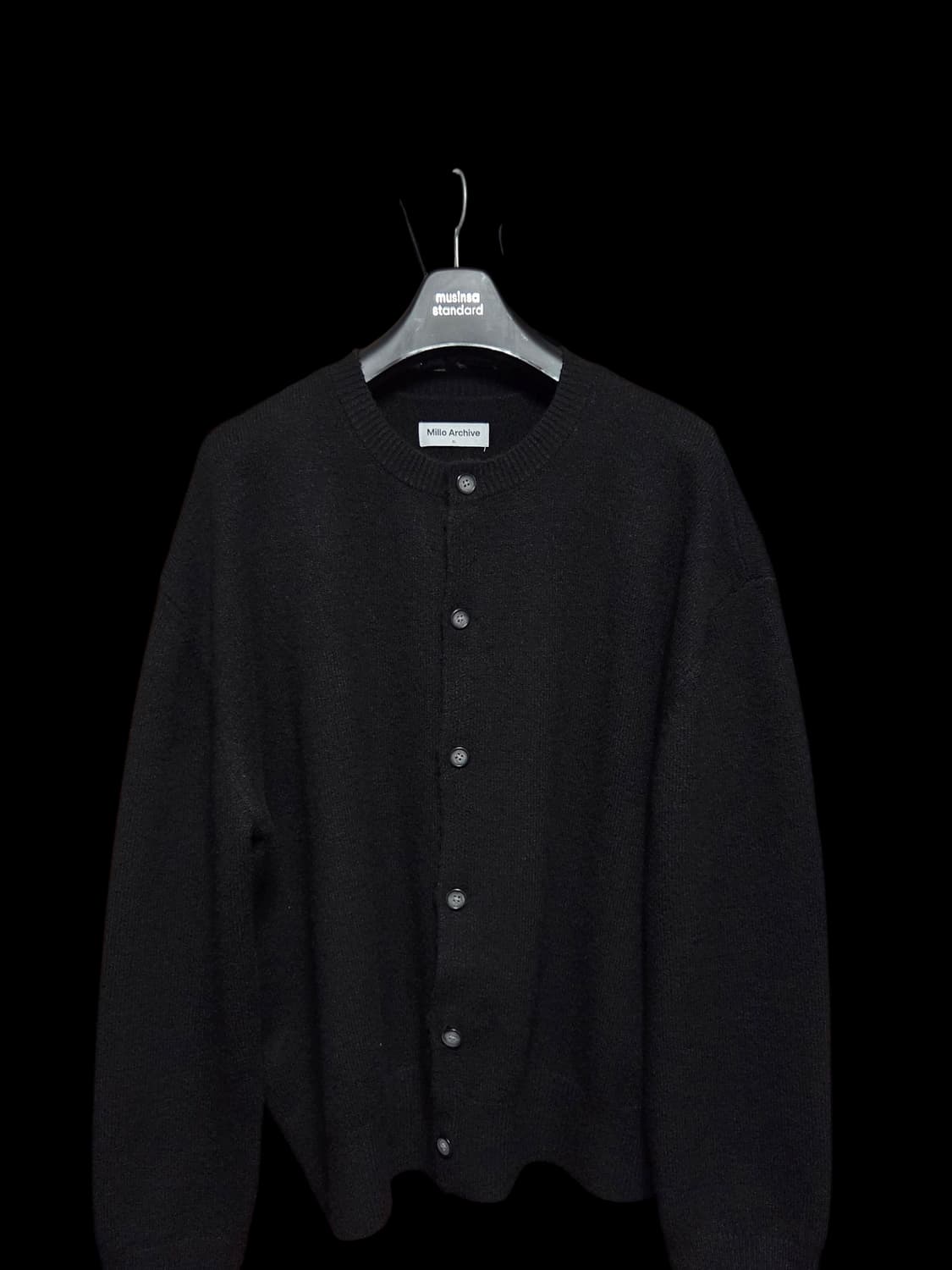 밀로아카이브 크롭 무브 가디건 블랙 xl 상품이미지2