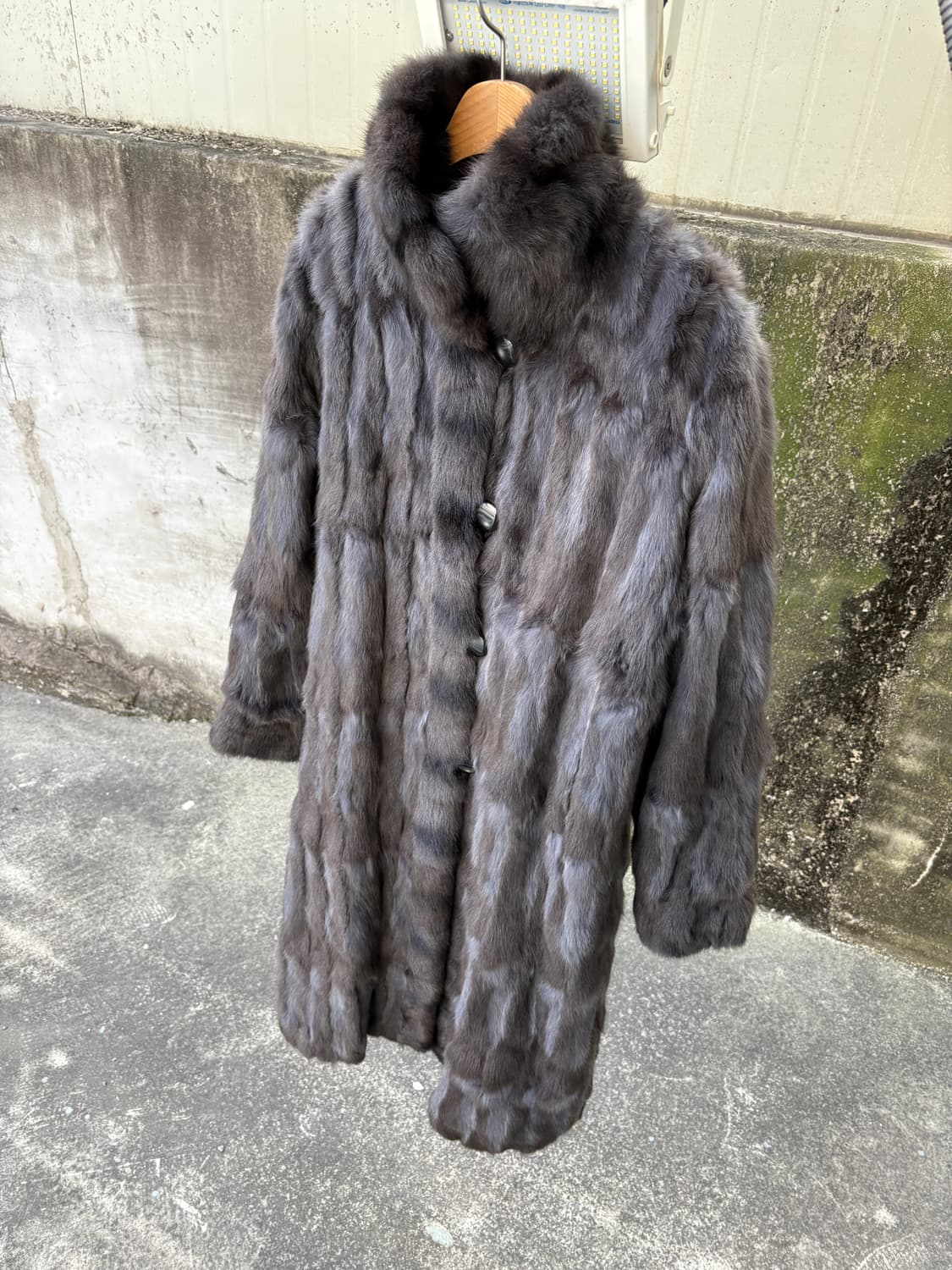 러시아산 리얼 실크&스쿼럴 퍼 코트 (양면) 상품이미지5