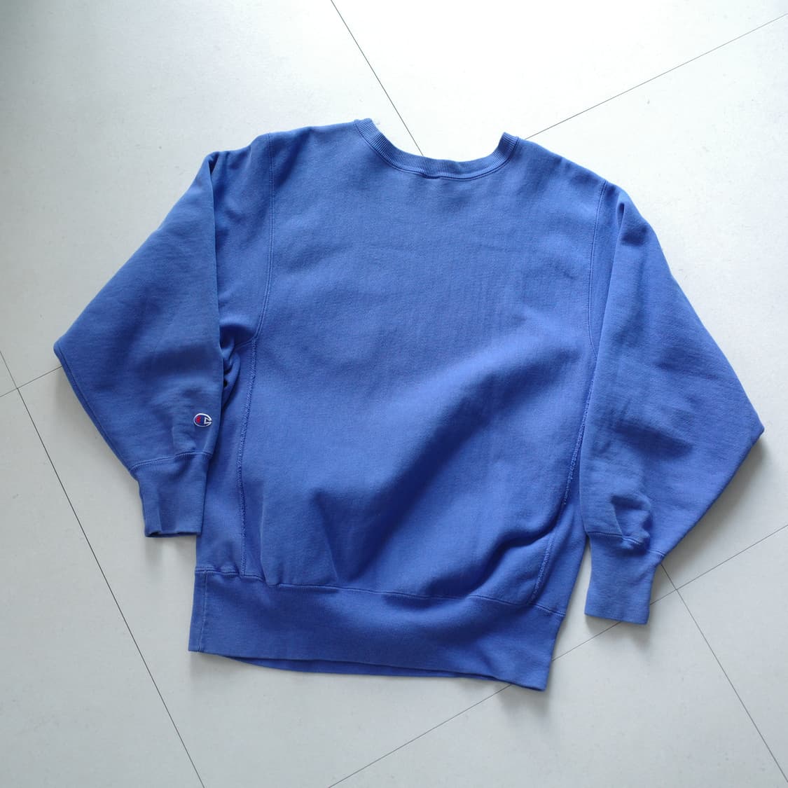 90s 챔피온 리버스위브 맨투맨 L (블루) 미국생산 상품이미지4