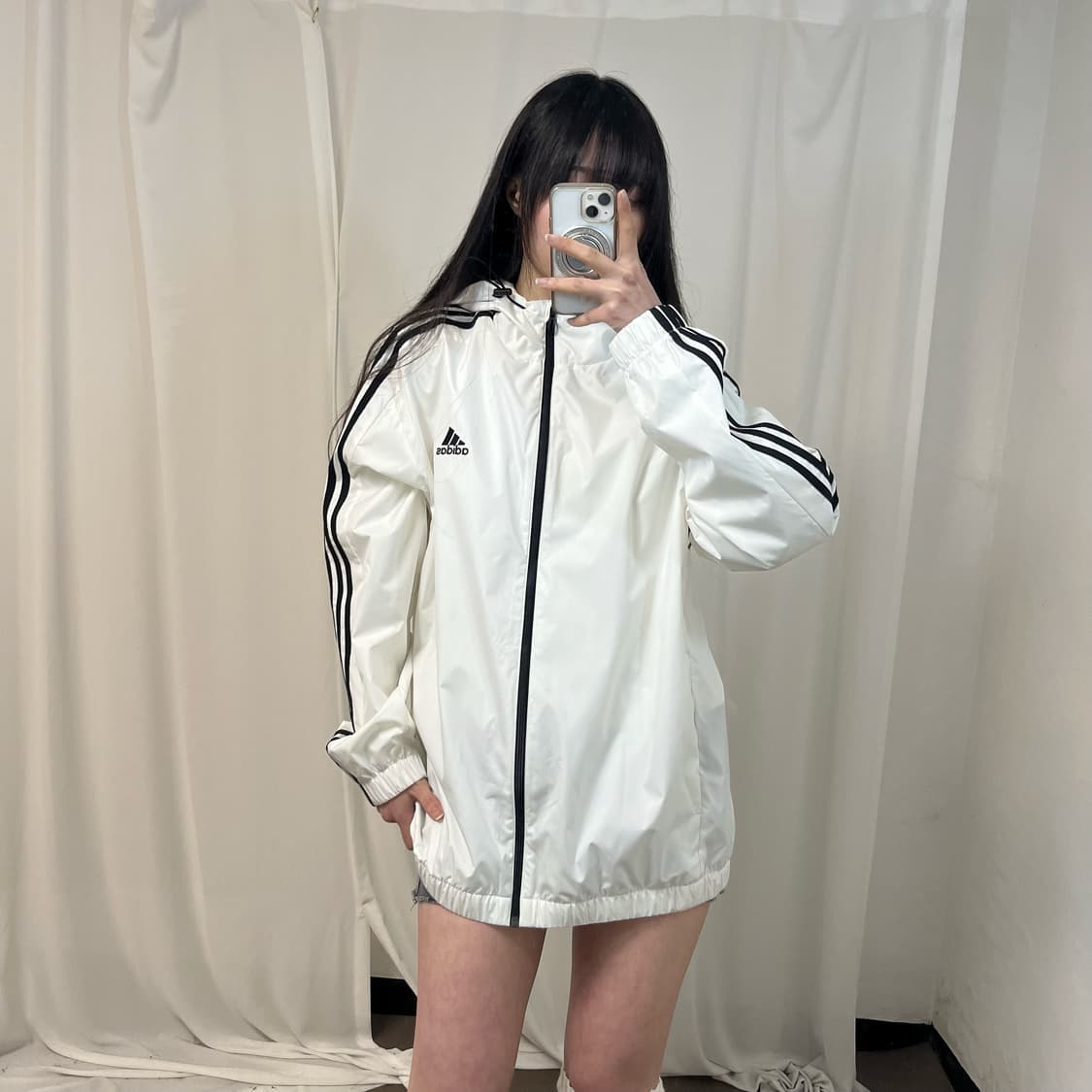 Adidas white windbreaker 상품이미지1