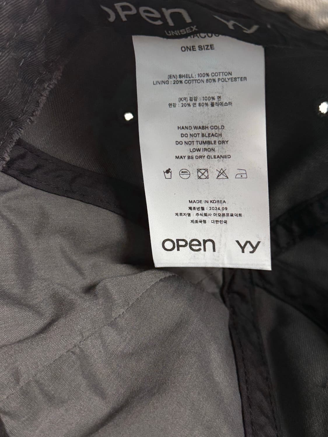 오픈와이와이 그라디언트 차콜 볼캡  상품이미지3