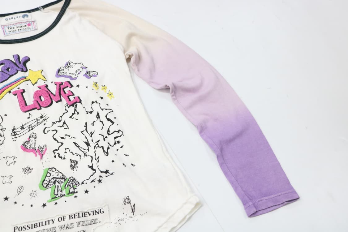 Scolar 스칼라 빈티지 그래픽 그라데이션 라글란 티셔츠 (M) 상품이미지6