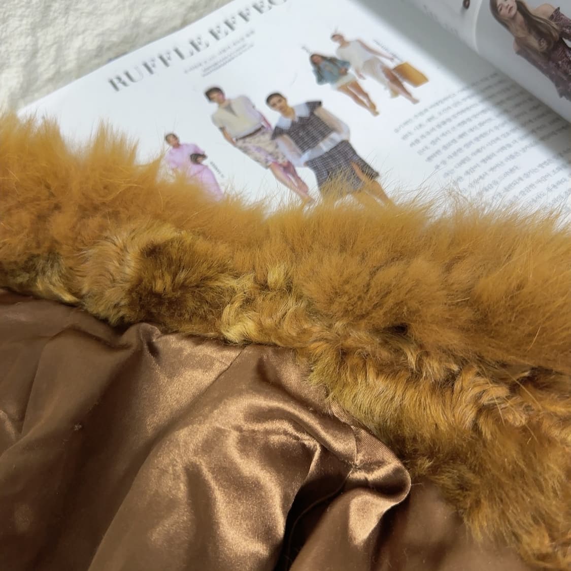 빈티지 토끼털&양털 칼라 양털 토스카나 코트 상품이미지7