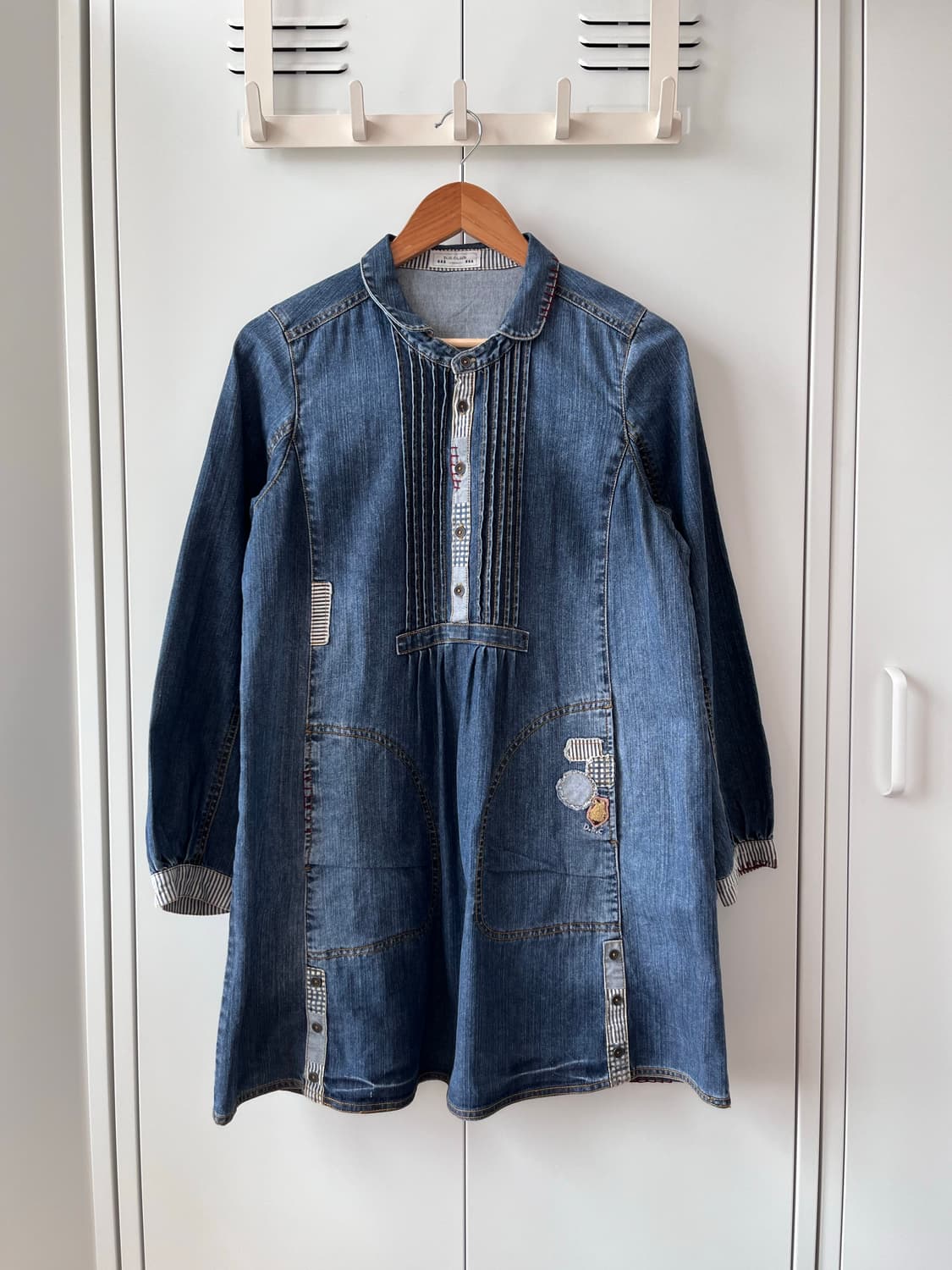 D.S club 패치워크 데님 원피스 상품이미지3