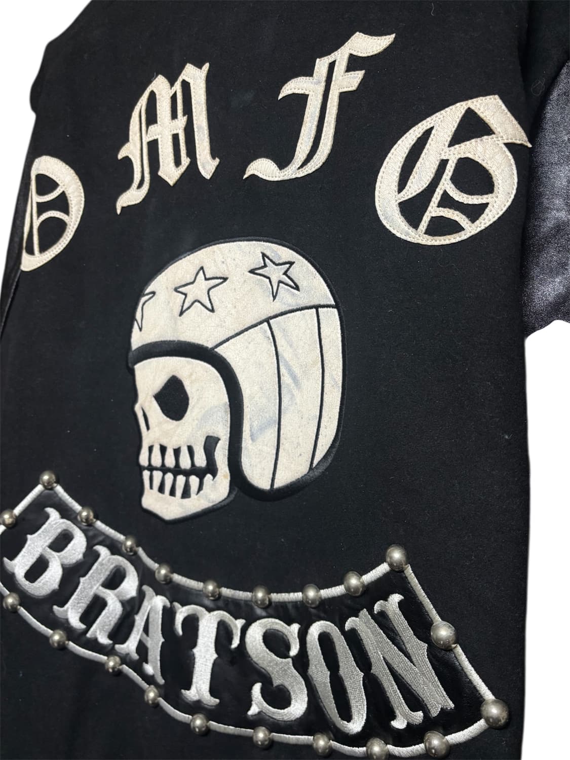 [BRATSON] 14FW 브랫슨 스컬 빅 패치 블랙 스타디움 자켓 M 상품이미지5