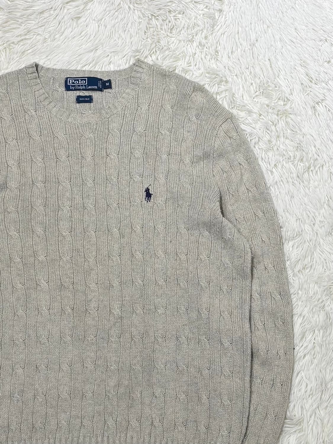 폴로랄프로렌 네이비포니 실크 케이블 니트 상품이미지5