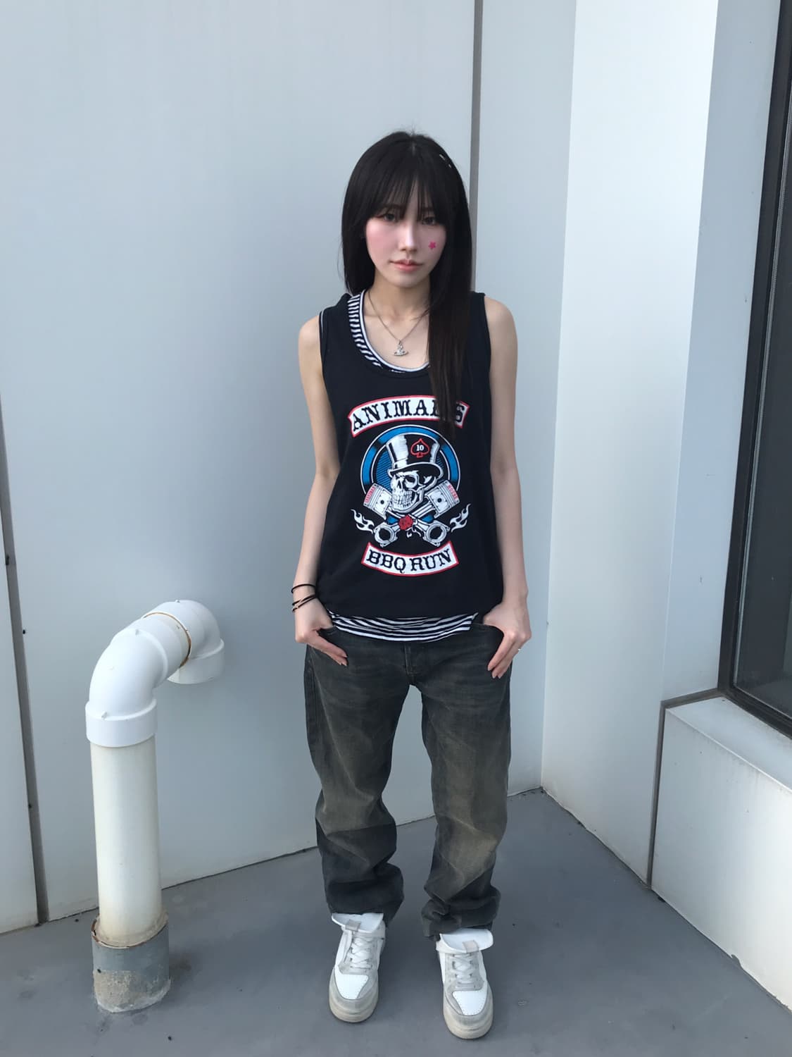 Port & Company Skull BBQ Tank Top 상품이미지1