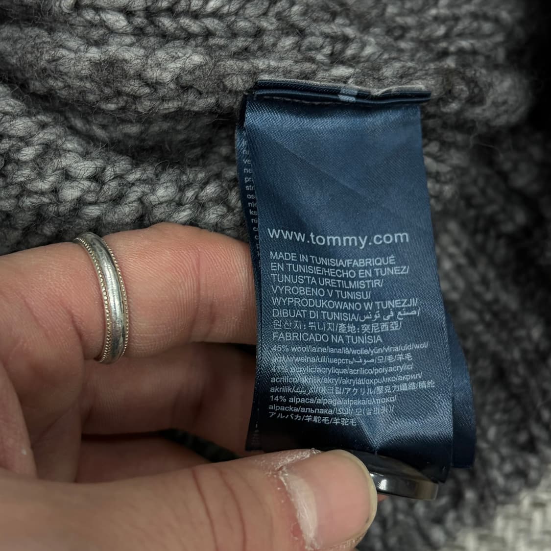 타미힐피거 울 니트 가디건 v1192 상품이미지7