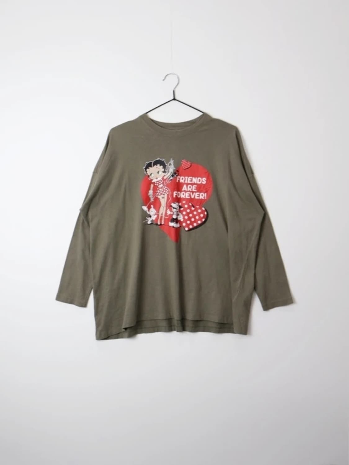 00's Betty Boop Heart Graphic Tee 상품이미지4