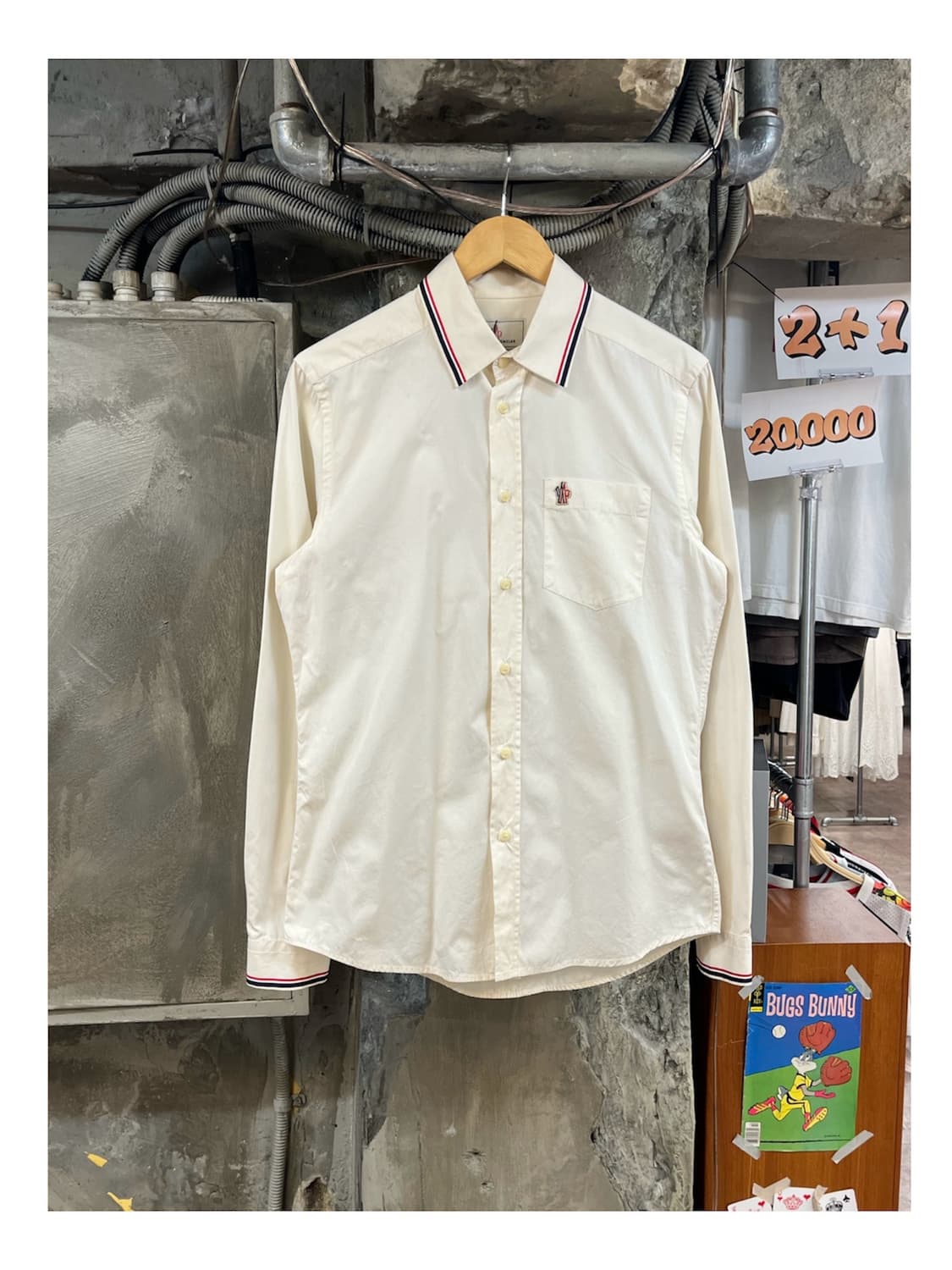 몽클레르 포켓 셔츠 아이보리 48 #csz3940 상품이미지1