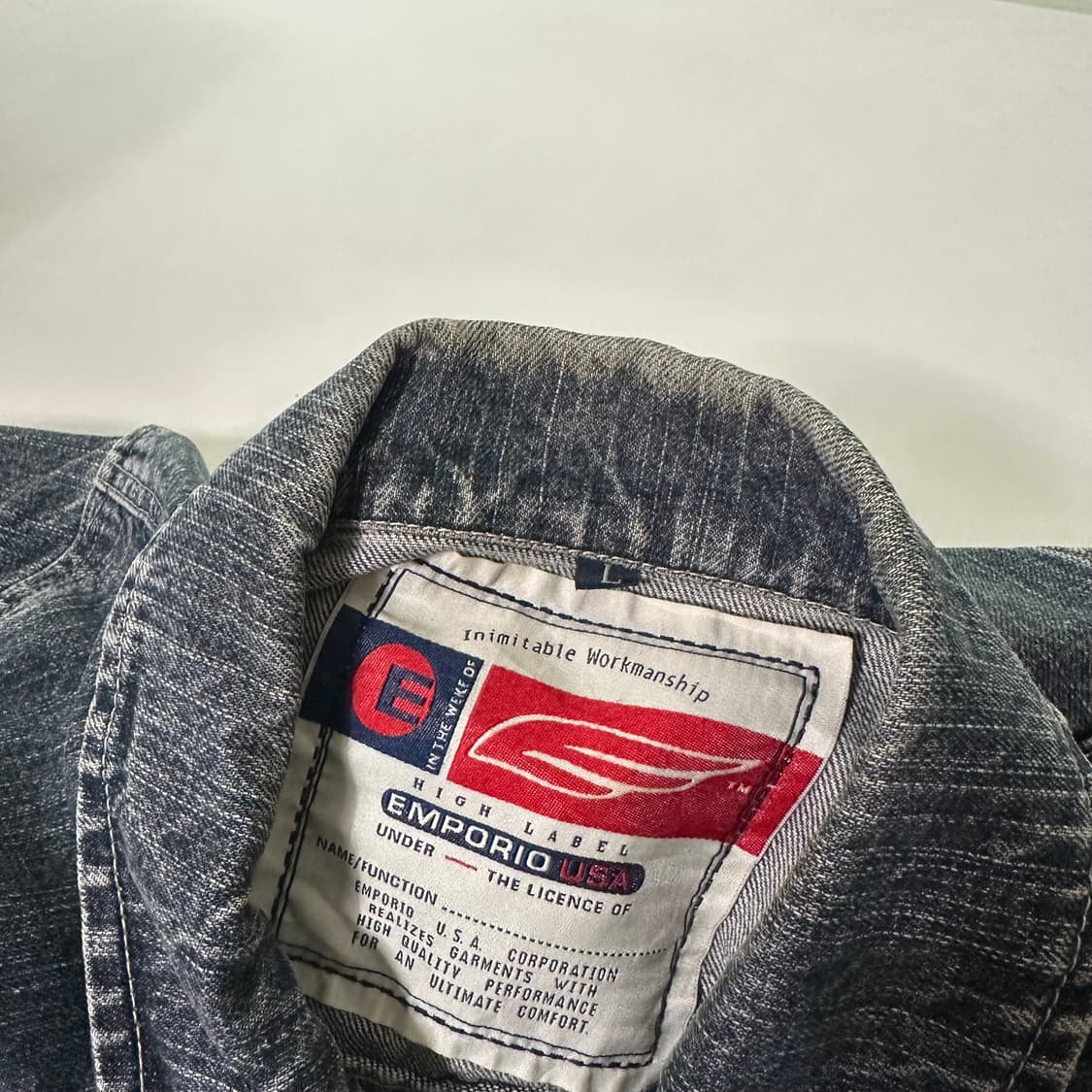 L 임포리오USA 빈티지워시드 투포켓 크롭 데님자켓 상품이미지4