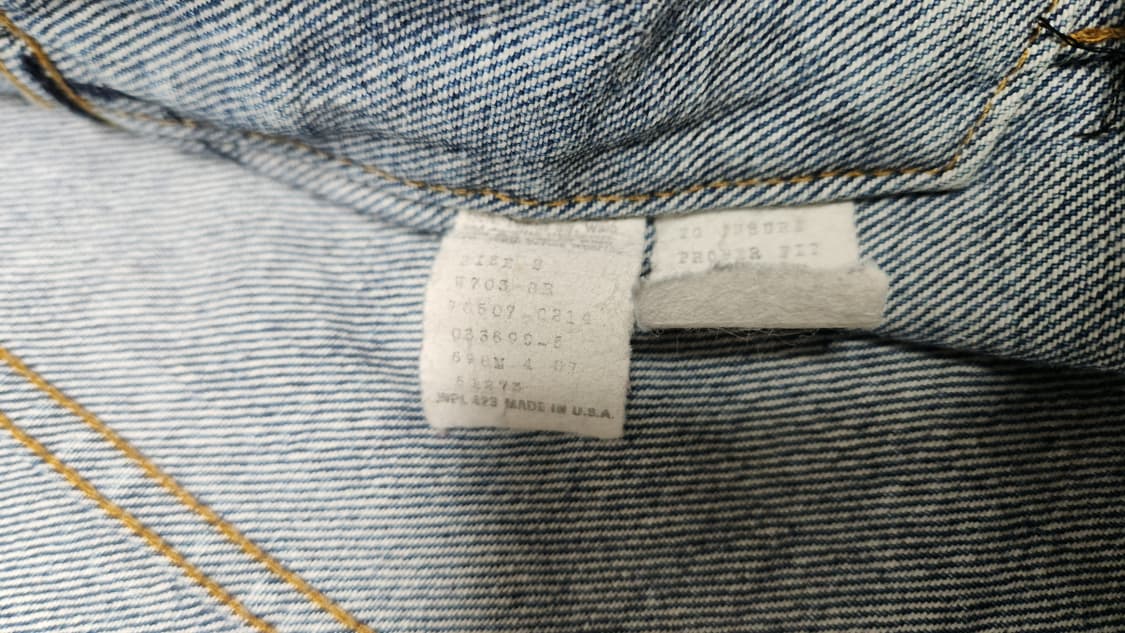 80's 빈티지 리바이스 타입3 후기형 데님 트러커 자켓 USA 100사 상품이미지4