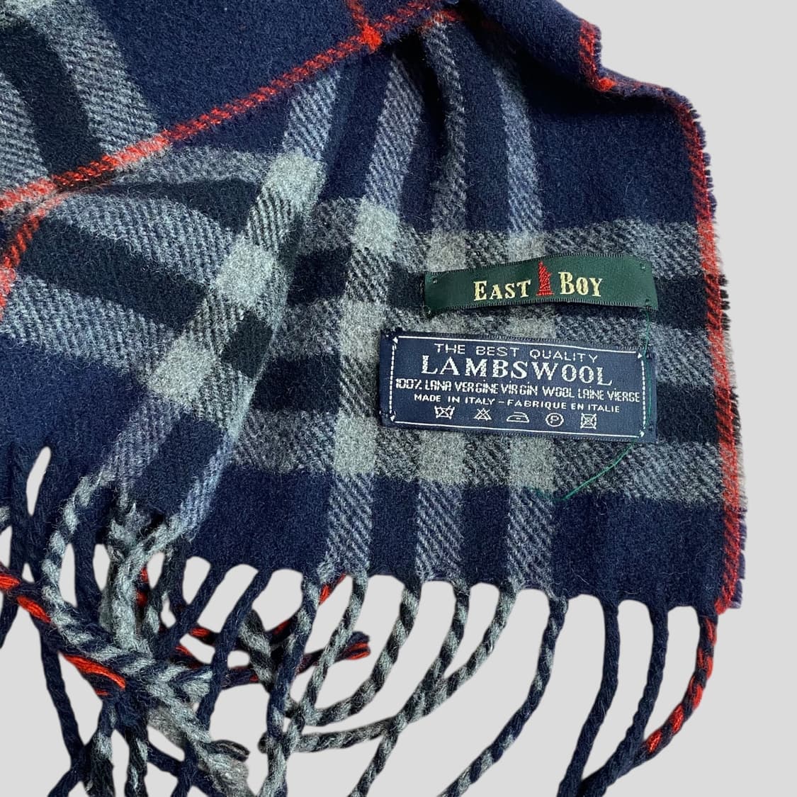 (OS)EAST BOY 이스트보이 체크 램스울 머플러 상품이미지4