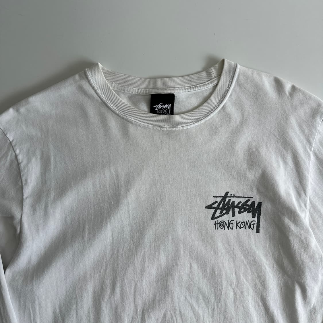 Stussy 스투시 홍콩 화이트 롱슬리브 상품이미지2