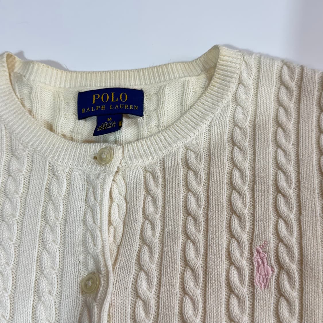 폴로 랄프로렌 아이보리 케이블 가디건 상품이미지3