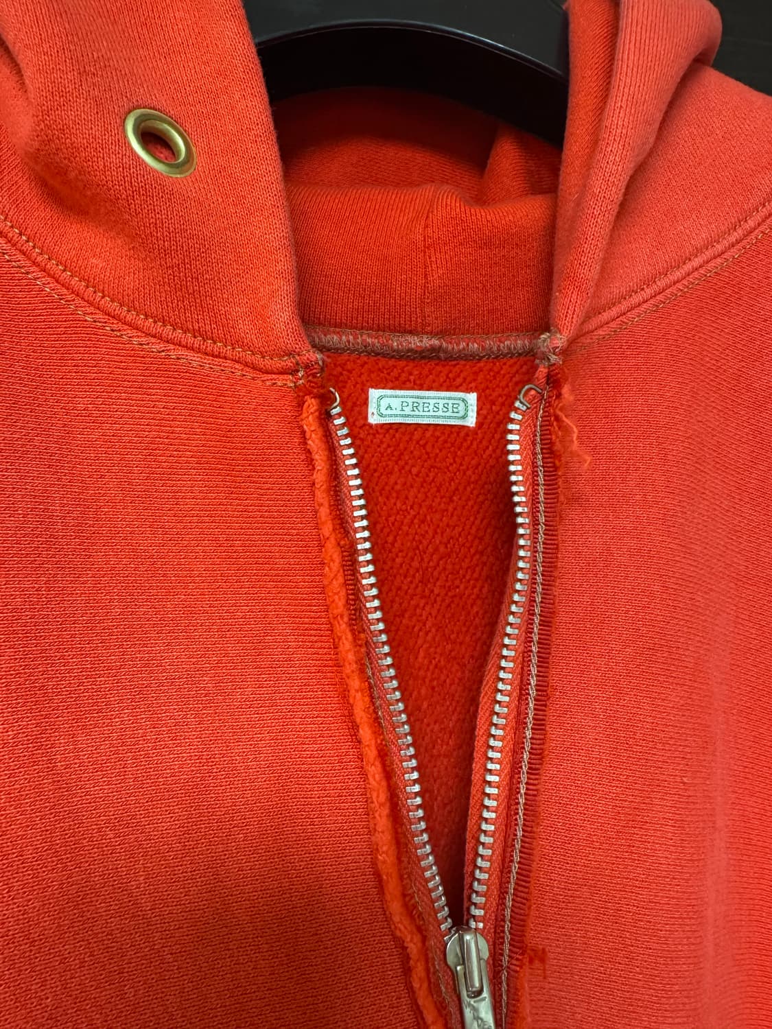 (4)아프레쎄 하프집업 후드 레드 상품이미지3