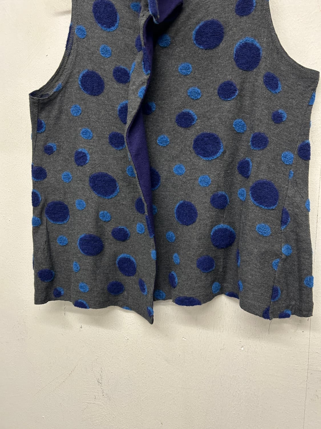 일본 빈티지 비대칭 도트 베스트 상품이미지2