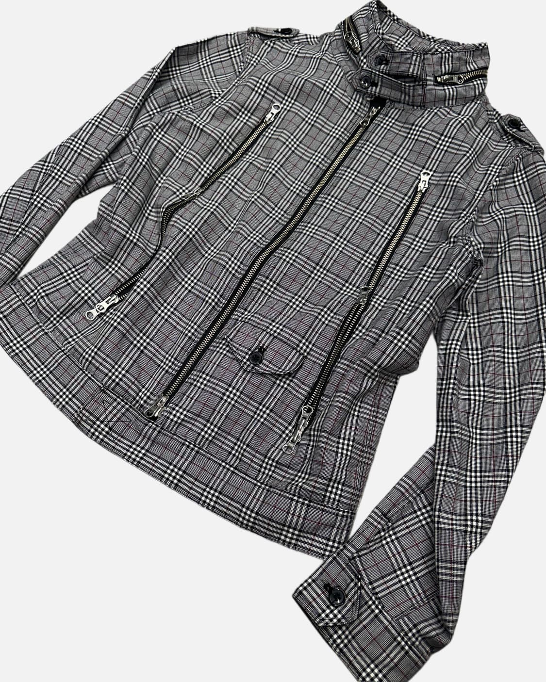 PPFM zipper detail check rider jacket 상품이미지2