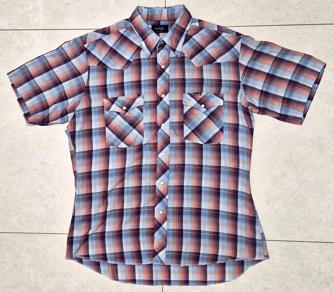 80s Wrangler Western Yoke Half Shirt (L) 상품이미지3