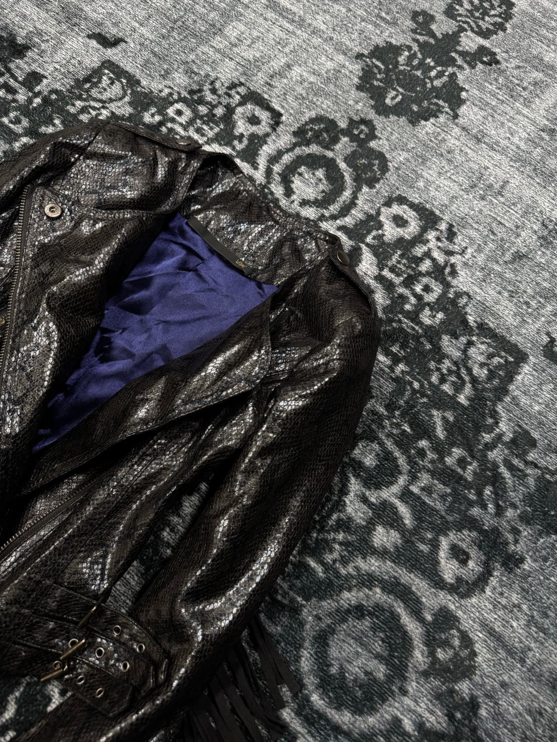 Unknwon hell python fringe fake leather  상품이미지4