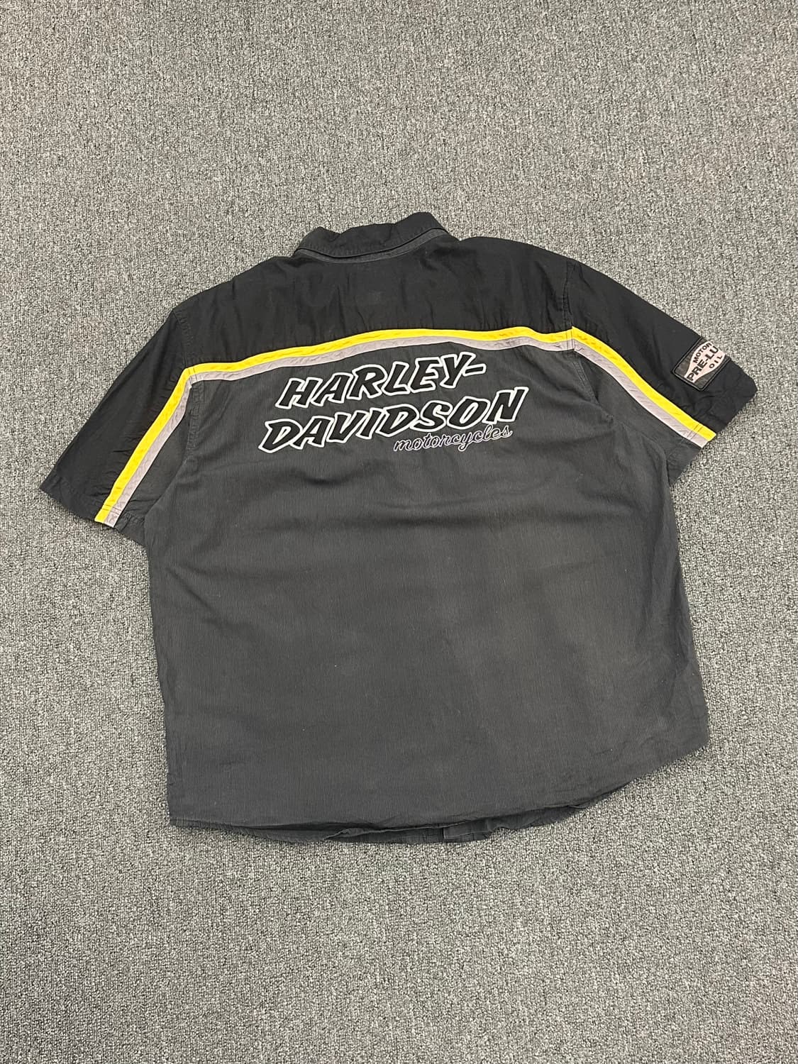 XL)할리데이비슨 vintage 옐로우 트랙 반팔셔츠 상품이미지5