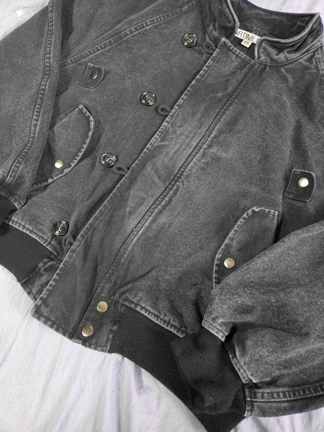 파르티멘토 블루종 자켓 워시드 블랙 M 상품이미지3