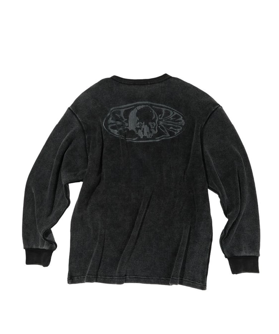 [M] 이티씨이 프로토타입 헨리 넥 와플 니트 차콜 상품이미지2