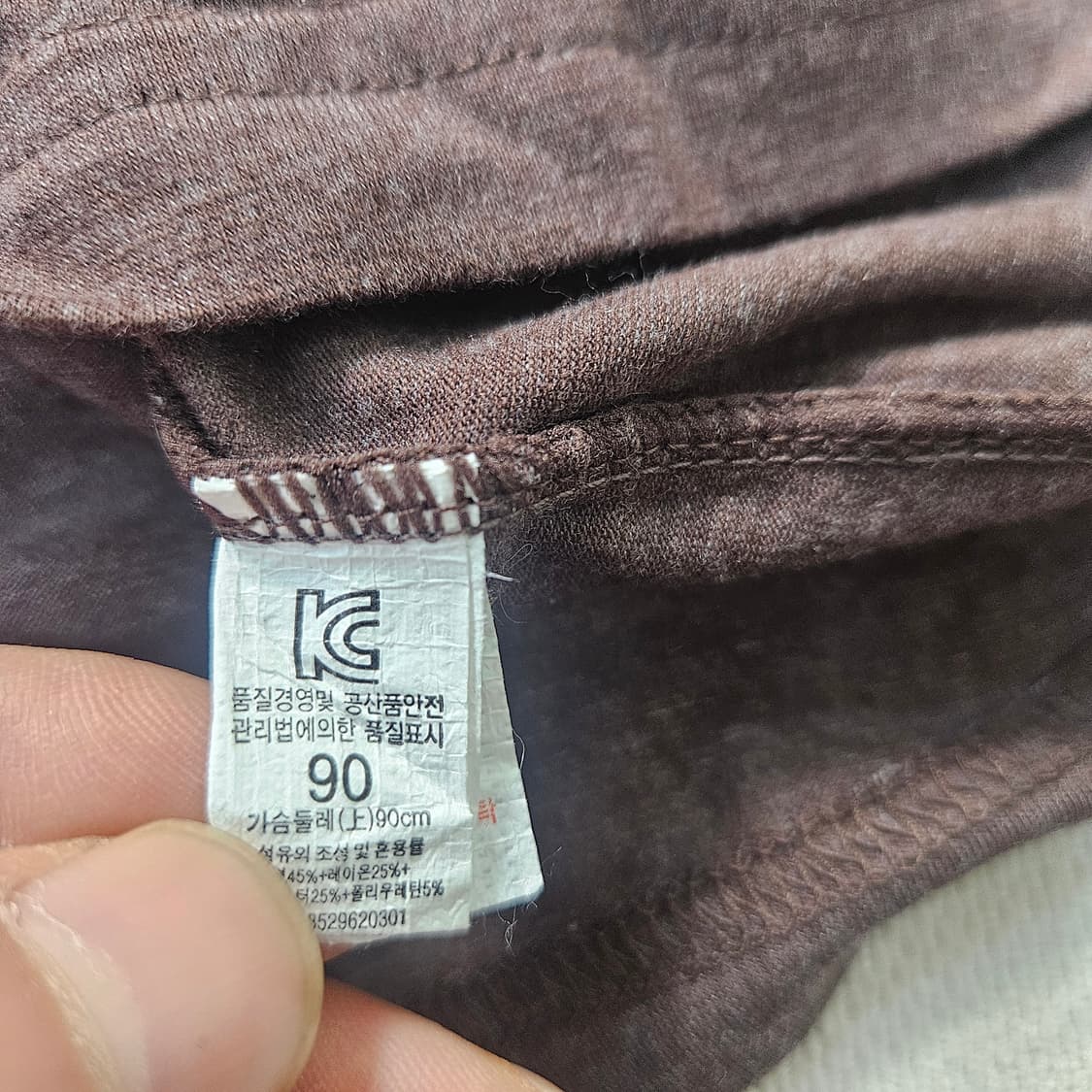 90 빈티지 여성 라운드넥 긴팔티 0403Y 상품이미지3