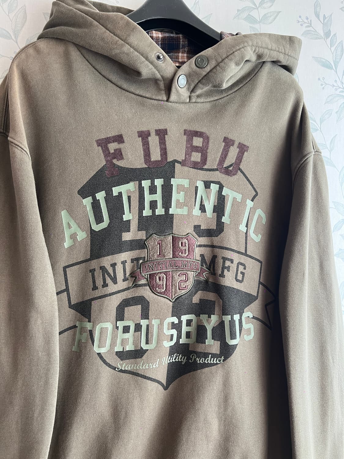 후부 FUBU 빈티지 후드티 카키 L 상품이미지2