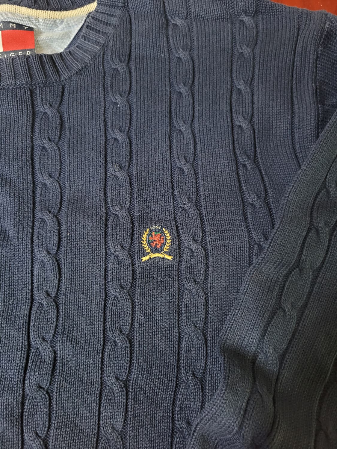  90s 미국빈티지 타미힐피거 코튼 꽈베기 니트 상품이미지2
