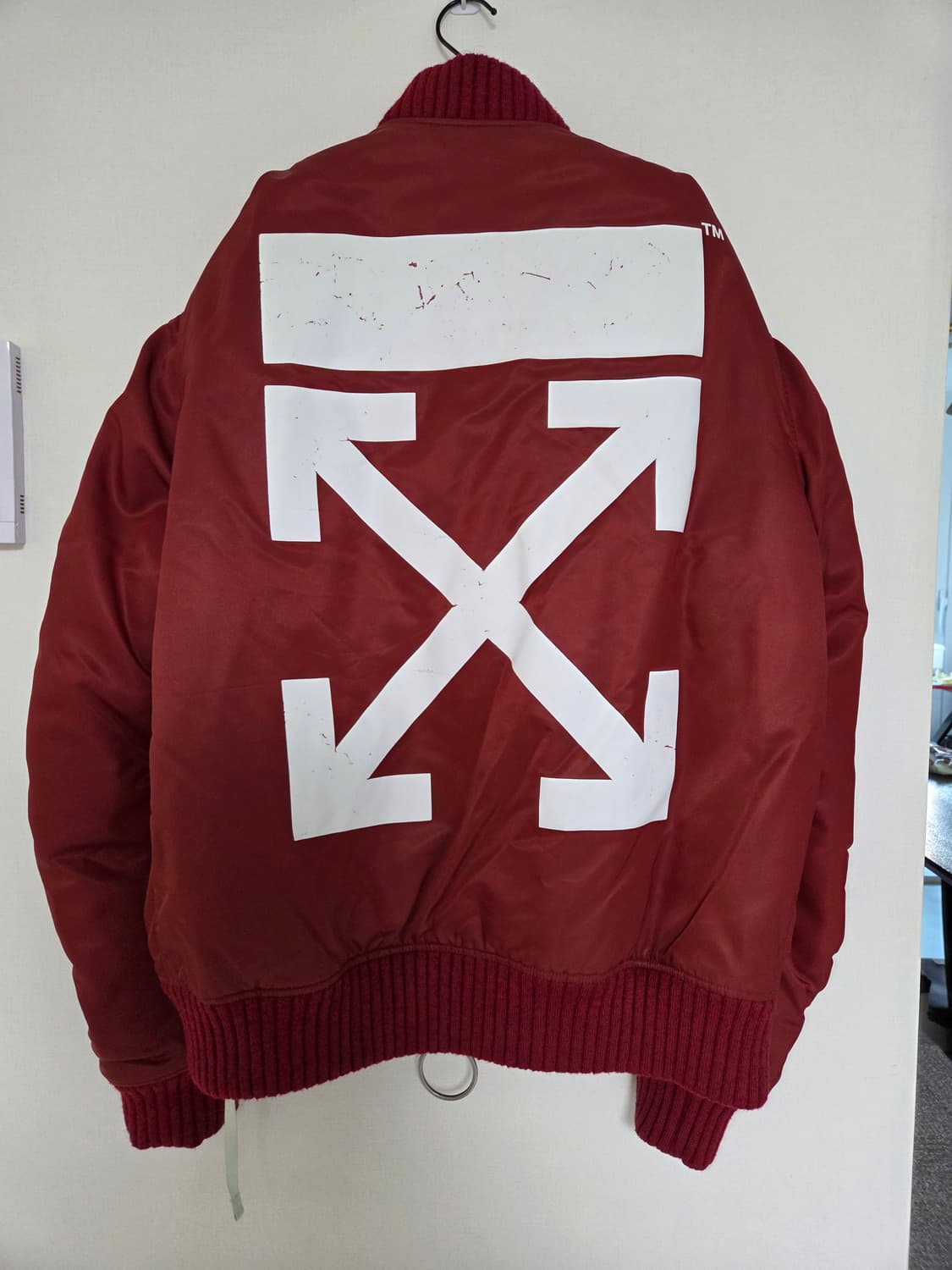 BTS RM 착용 오프화이트 봄버 ma1 상품이미지3