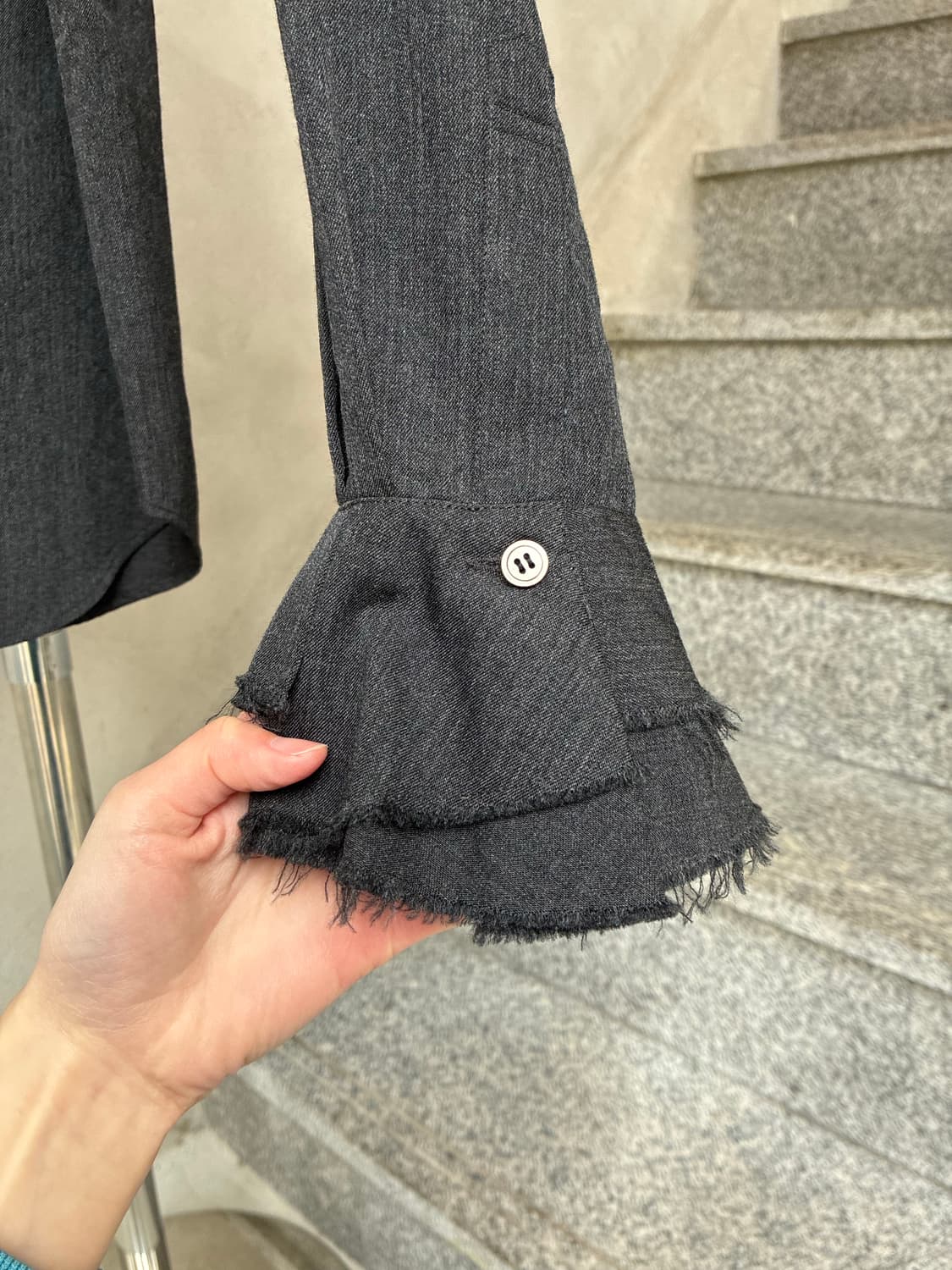 꼼데가르송 트리콧 라운드 카라 프릴 셔츠 상품이미지4