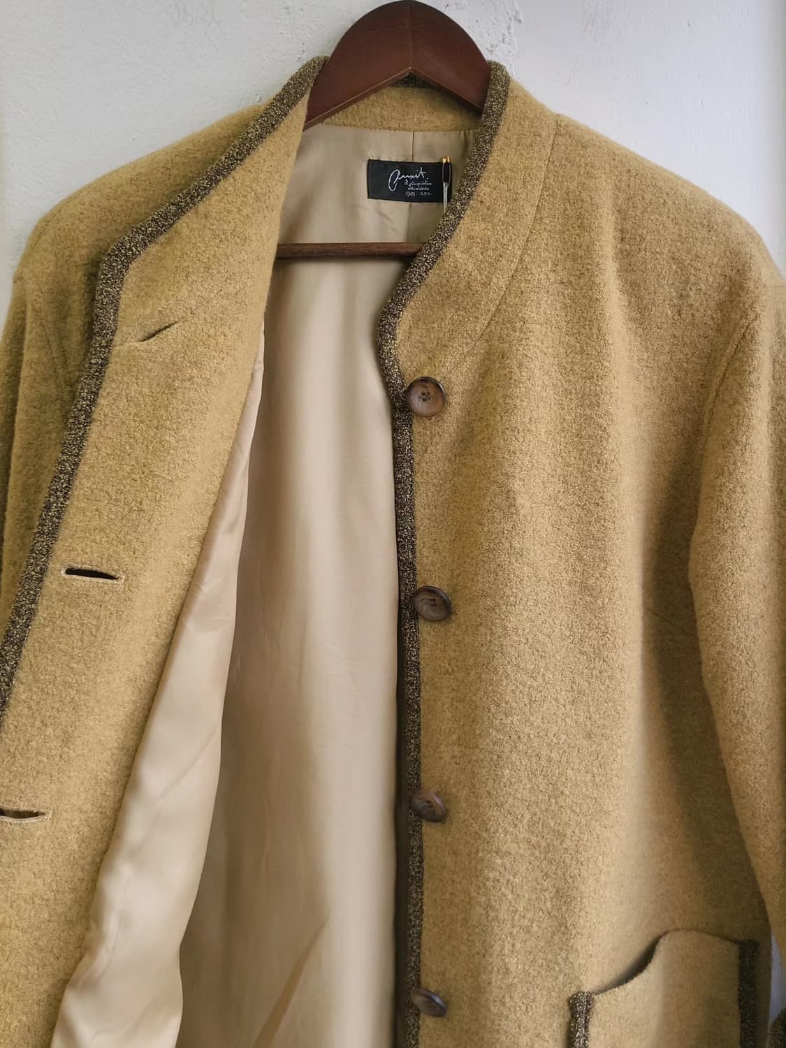 머스터드 울부클 오버핏 코트 상품이미지6