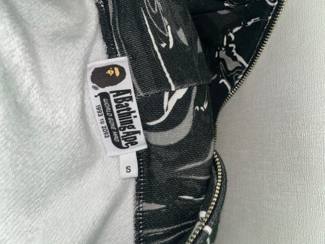 베이프 마블링카모 샤크 후드집업 상품이미지6