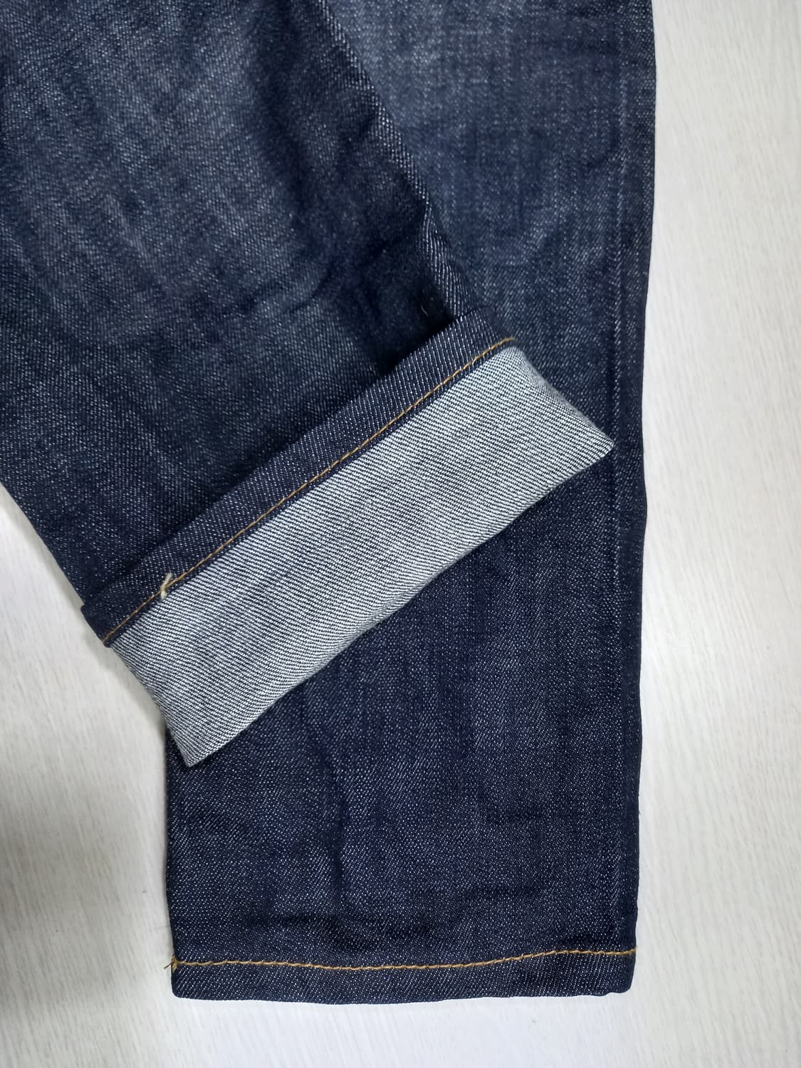 32 새상품 Swallow Kor 생지 스판 슬림일자 진청 32-346 상품이미지6