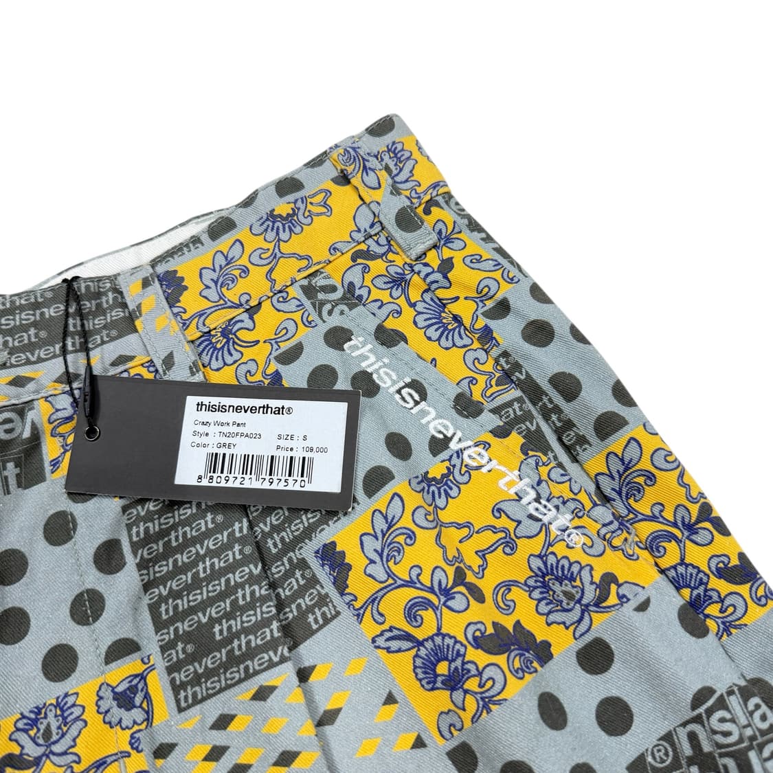 디스이즈네버댓 땡땡이 크레이지 워크 팬츠 바지 그레이 s 상품이미지2