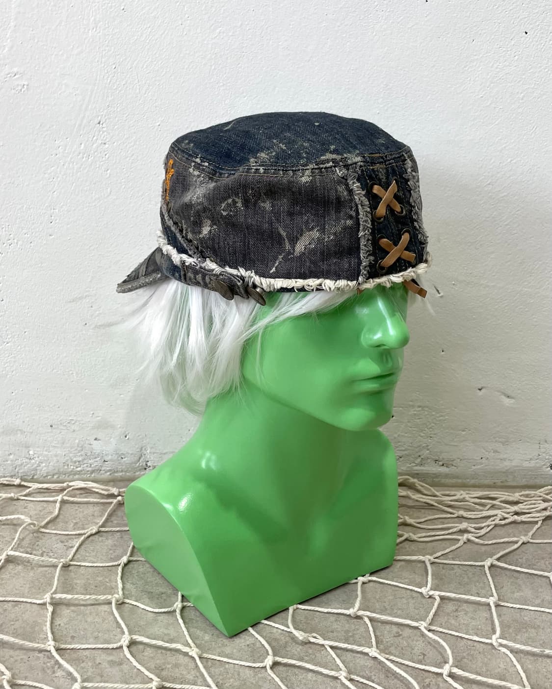 Dirty Washing Crochet Denim Cap 상품이미지2